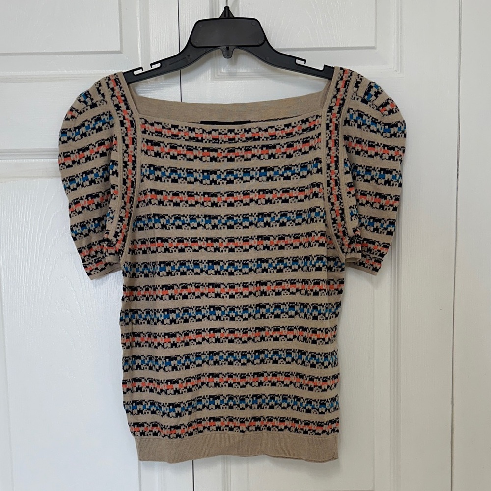 NWT Marc by Marc Jacobs Striped Puff Sleeve Knit Sweater